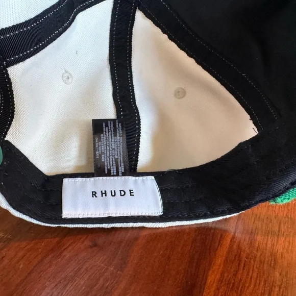 Rhude Striped Cap in Green and Cream